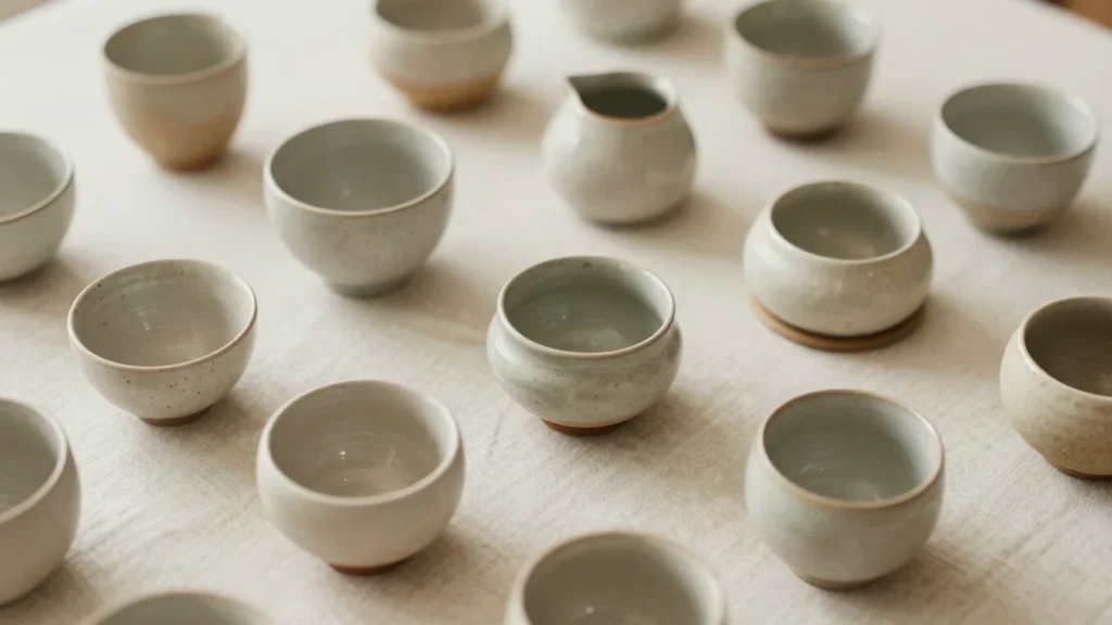 Handmade ceramic cups as thoughtful gift ideas